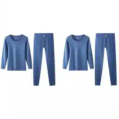 恒源祥 休闲抗菌薄款保暖套装 男款