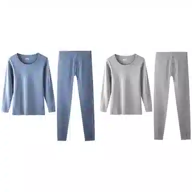 恒源祥 休闲抗菌薄款保暖套装 男款