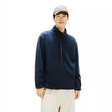 网易严选 百搭立领复合摇粒绒抗静电防风夹克长短绒羊羔绒厚绒绒感外套 男款