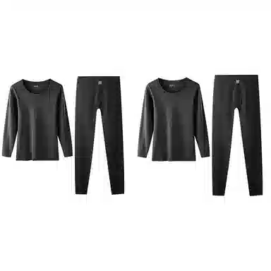 恒源祥 休闲抗菌薄款保暖套装 男款