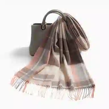 上海故事 通用款粗纺格子羊绒多种颜色 绒线围巾 女款