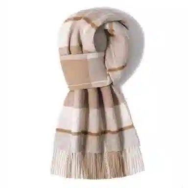 上海故事 通用款粗纺格子羊绒多种颜色 绒线围巾 女款