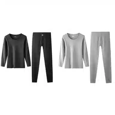 恒源祥 休闲抗菌薄款保暖套装 男款