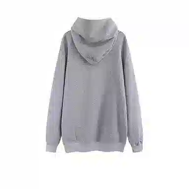 草本初色 设计感宽松慵懒环状撞色字母机能重工连帽卫衣 男女同款