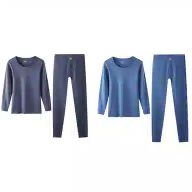 恒源祥 休闲抗菌薄款保暖套装 男款