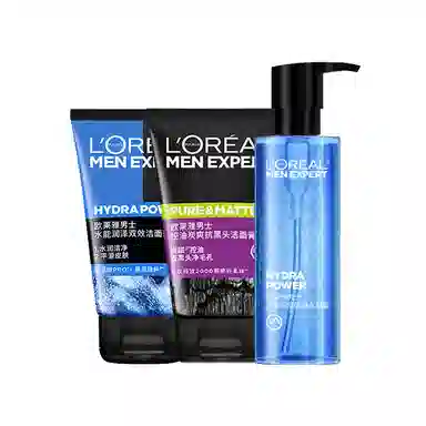 欧莱雅 男士水能 护肤套装 保湿控油清洁