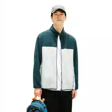 网易严选 百搭立领复合摇粒绒抗静电防风夹克长短绒羊羔绒厚绒绒感外套 男款