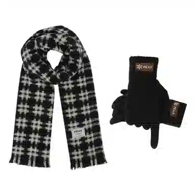 匹克 秋冬英伦风经典美拉德色系 绒线围巾 男女同款情侣款