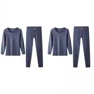 恒源祥 休闲抗菌薄款保暖套装 男款