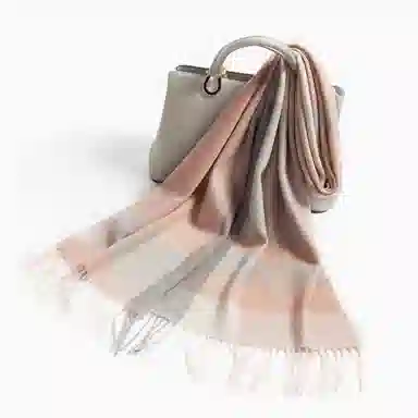 上海故事 通用款粗纺格子羊绒多种颜色 绒线围巾 女款