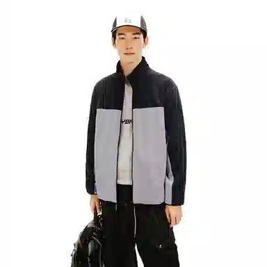 网易严选 百搭立领复合摇粒绒抗静电防风夹克长短绒羊羔绒厚绒绒感外套 男款