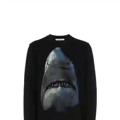 Givenchy FW22 Shark Print Crewneck Sweatshirt Black