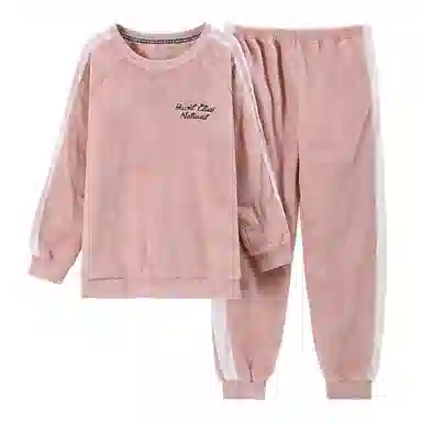 歌倩雅 长袖运动风舒适休闲亲肤睡衣套装 女款 图色