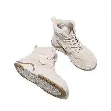 瑟莱雅 牛剖层革 加绒加厚保暖 高帮 板鞋 女款