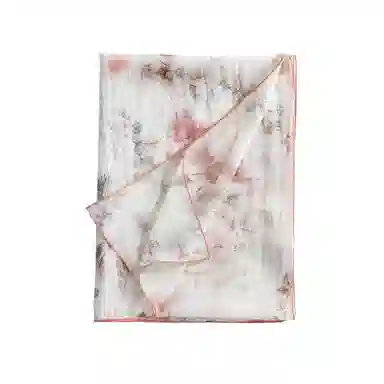 丝界 时尚轻薄珍珠纱真丝百搭长巾 丝巾 女款