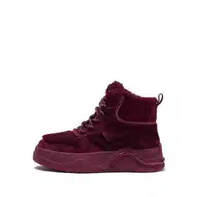 瑟莱雅 牛剖层革 加绒加厚保暖 高帮 板鞋 女款