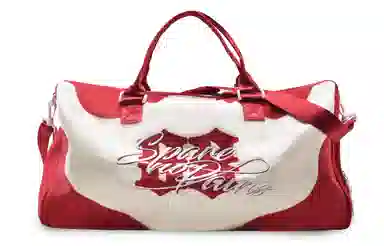 spare no pains Gym Bag Red White