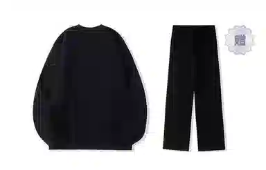 我是大卫 纯色简约圆领宽松休闲卫衣 男女同款