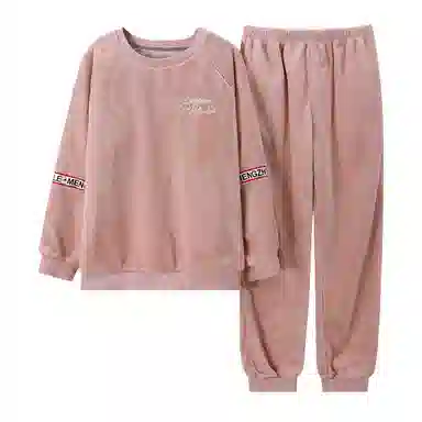 歌倩雅 保暖细密柔顺长袖长裤睡衣套装 女款 图片色