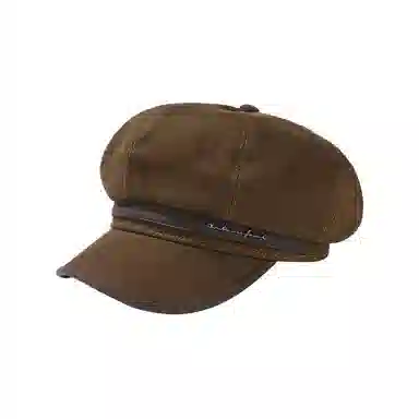 啄木鸟 高级感纯色压条包边全棉八角帽子轻奢日系休闲韩国画家帽 棉 贝雷帽 女款