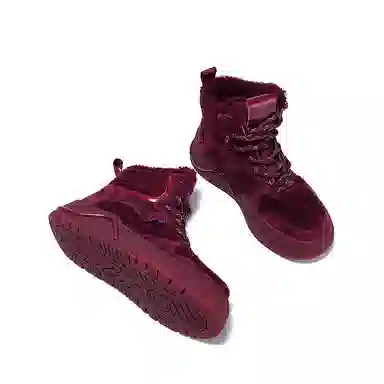 瑟莱雅 牛剖层革 加绒加厚保暖 高帮 板鞋 女款