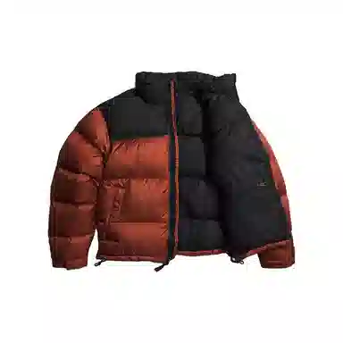 The North Face Logo Colorblock Retro Jacket Red