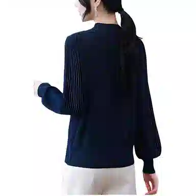 曲韩 简约百搭舒适长袖针织衫 女款