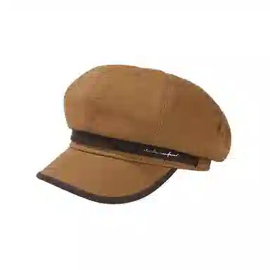 啄木鸟 高级感纯色压条包边全棉八角帽子轻奢日系休闲韩国画家帽 棉 贝雷帽 女款