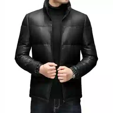 恒源祥 摇粒加绒加厚保暖长袖羽绒服 男款