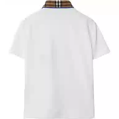 Burberry Kids Check Collar Polo Shirt