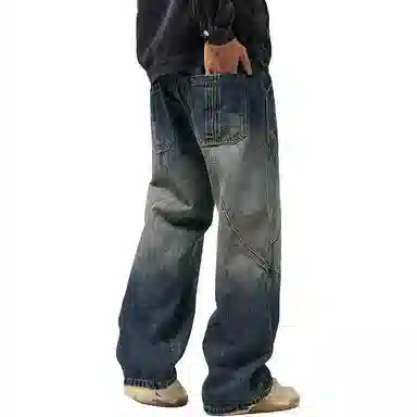 JASONWOOD Busy Denim Series Loose Fit Cargo Jeans Blue