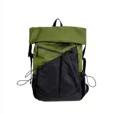 垣途者 休闲简约撞色设计日常通勤时尚百搭 牛津布 双肩包 常规 男女同款情侣款 黑白/黑黄/黑绿