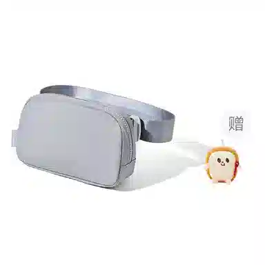 波斯丹顿 轻便防泼水简约 织物 腰包胸包 小号 男女同款情侣款 黑色/灰色