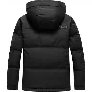 雅鹿 加厚连帽户外运动拼接撞色保暖羽绒服 男款