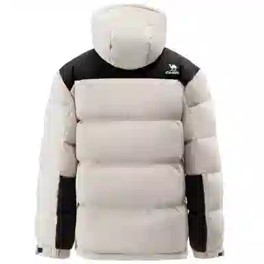 CAMEL Warm Fleece Colorblock Puffer Jacket