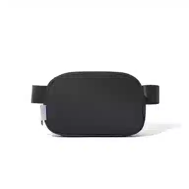 波斯丹顿 轻便防泼水简约 织物 腰包胸包 小号 男女同款情侣款 黑色/灰色