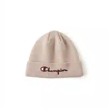 Champion Embroidered Script Logo Beanie Red
