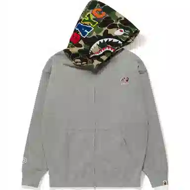 A BATHING APE x Bored Ape Shark Hoodie Grey