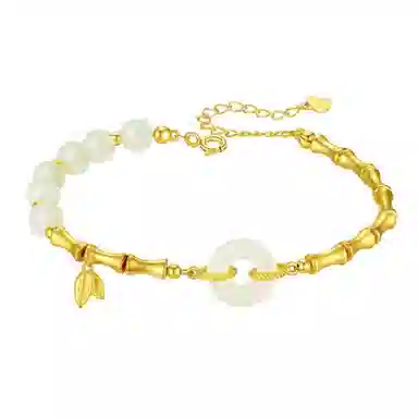 芷悦 平安 和田玉手链 白玉 女款