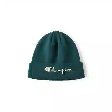 Champion Embroidered Script Logo Beanie Red