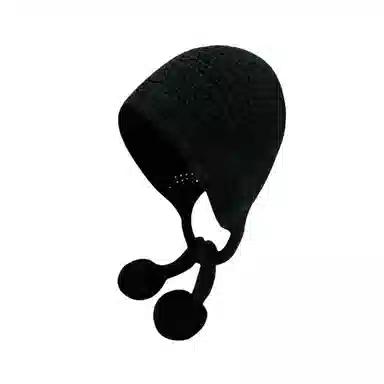 北极绒 秋冬韩版系带毛球保暖护耳百搭 涤纶 绒线帽 女款