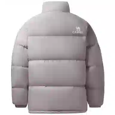 CAMEL Loose Fit Stand Collar Down Jacket