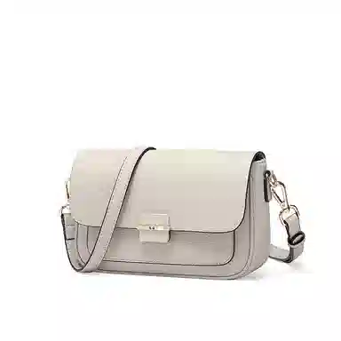 啄木鸟 休闲简约日常时尚百搭 牛皮革 单肩斜挎包 小号 女款 灰色