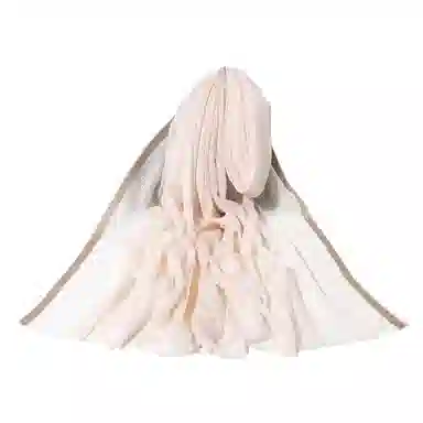 上海故事 散纤色织格大披肩 绵羊毛 围巾 女款 米驼灰绿