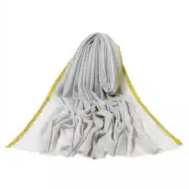 上海故事 散纤色织格大披肩 绵羊毛 围巾 女款 米驼灰绿