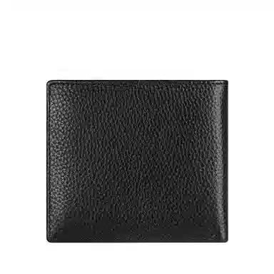 啄木鸟 简约时尚 牛皮 短款钱包 男款 黑色