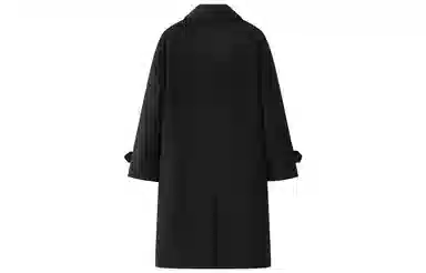 东鲸岁时记 毛呢学院风双排扣大衣 女款 黑色