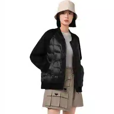 坦博尔 鹅绒短款轻薄菱形羽绒服 女款