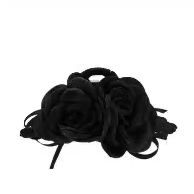 贯古今 法式玫瑰花朵大号高级感鲨鱼夹后脑勺 布艺 发夹 女款