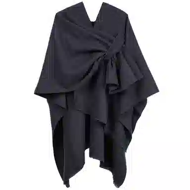 梦特娇 单色斜绑带保暖防风高级百搭 披肩 女款